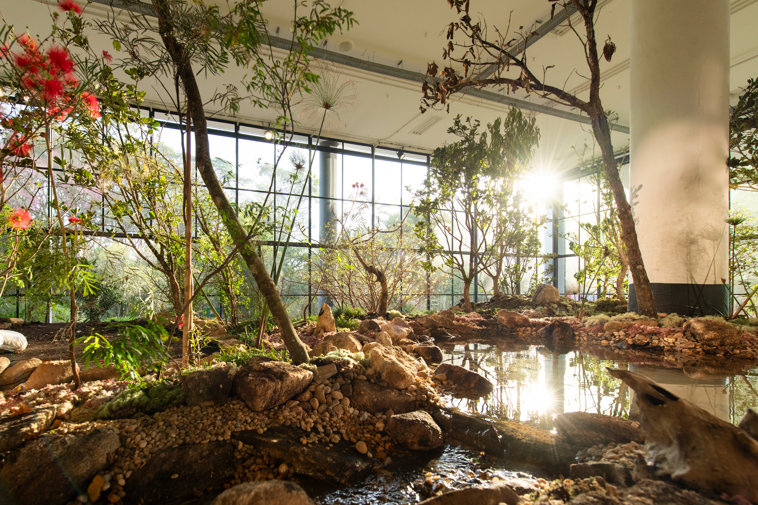 Installation view of Precious Okoyomon's work at the 36th São Paulo Biennial, 2026.